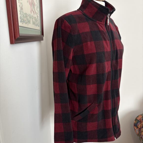 Denim & Co Buffalo Plaid Fleece S - Picture 3 of 12